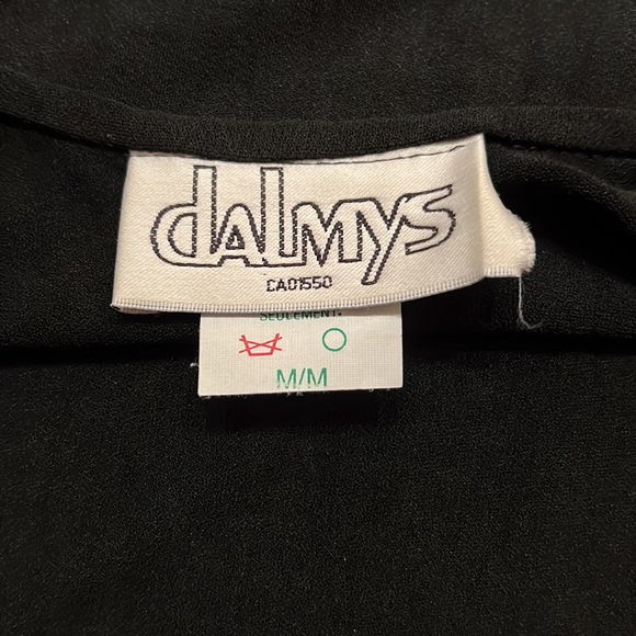 Dalmys Vintage Black Slip Dress With Spaghetti Straps Maxi Length Size M - Picture 7 of 7